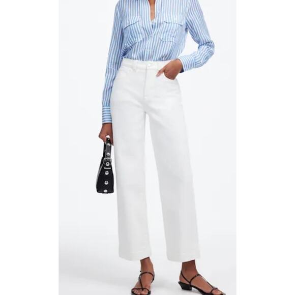 Madewell The Petite Perfect Vintage Wide-Leg Crop Jean Size 29P NWT - Picture 1 of 12